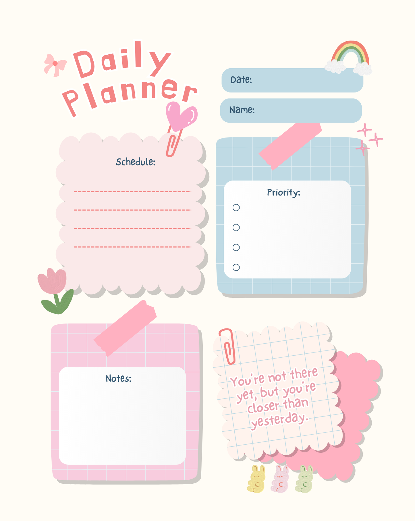 Magnetic Daily Planner