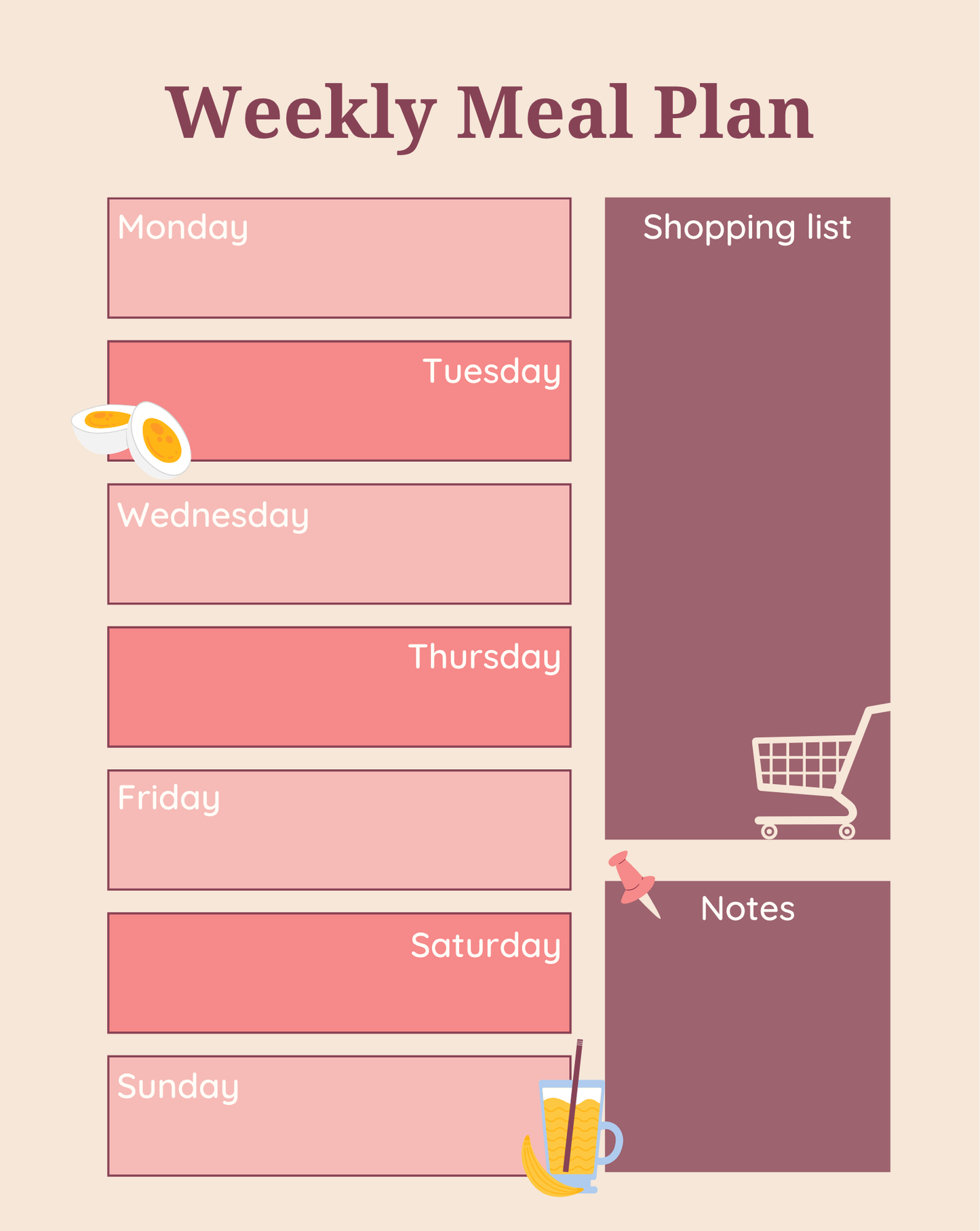 Magnetic Meal Planner