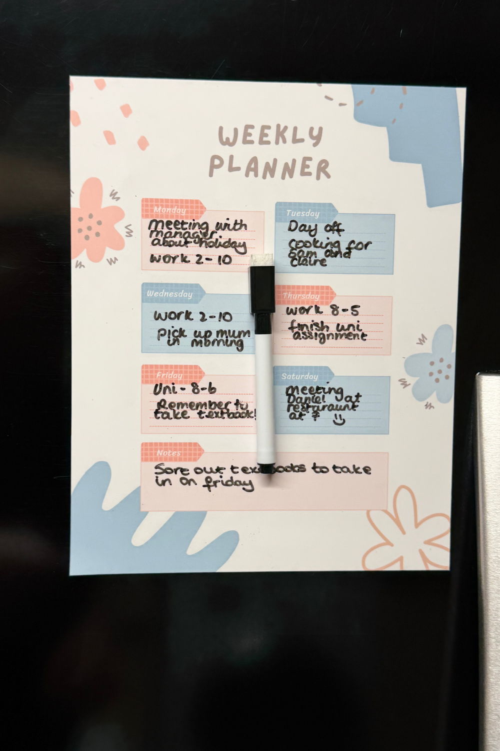 Magnetic Weekly Planner