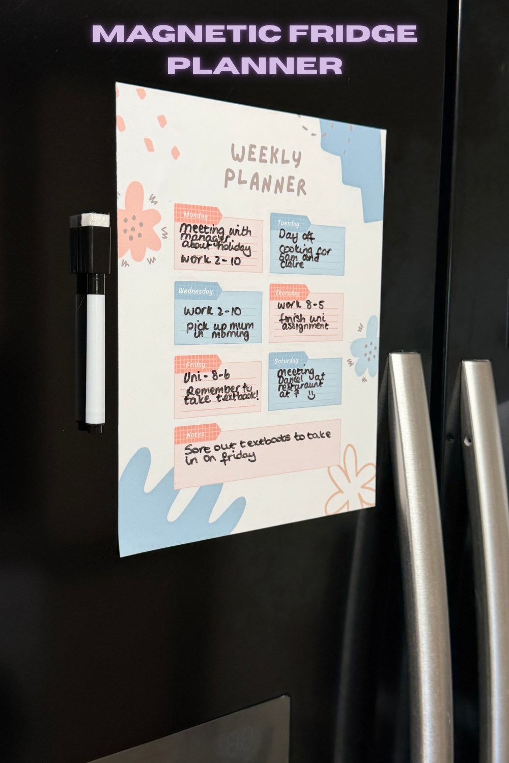 Magnetic Weekly Planner