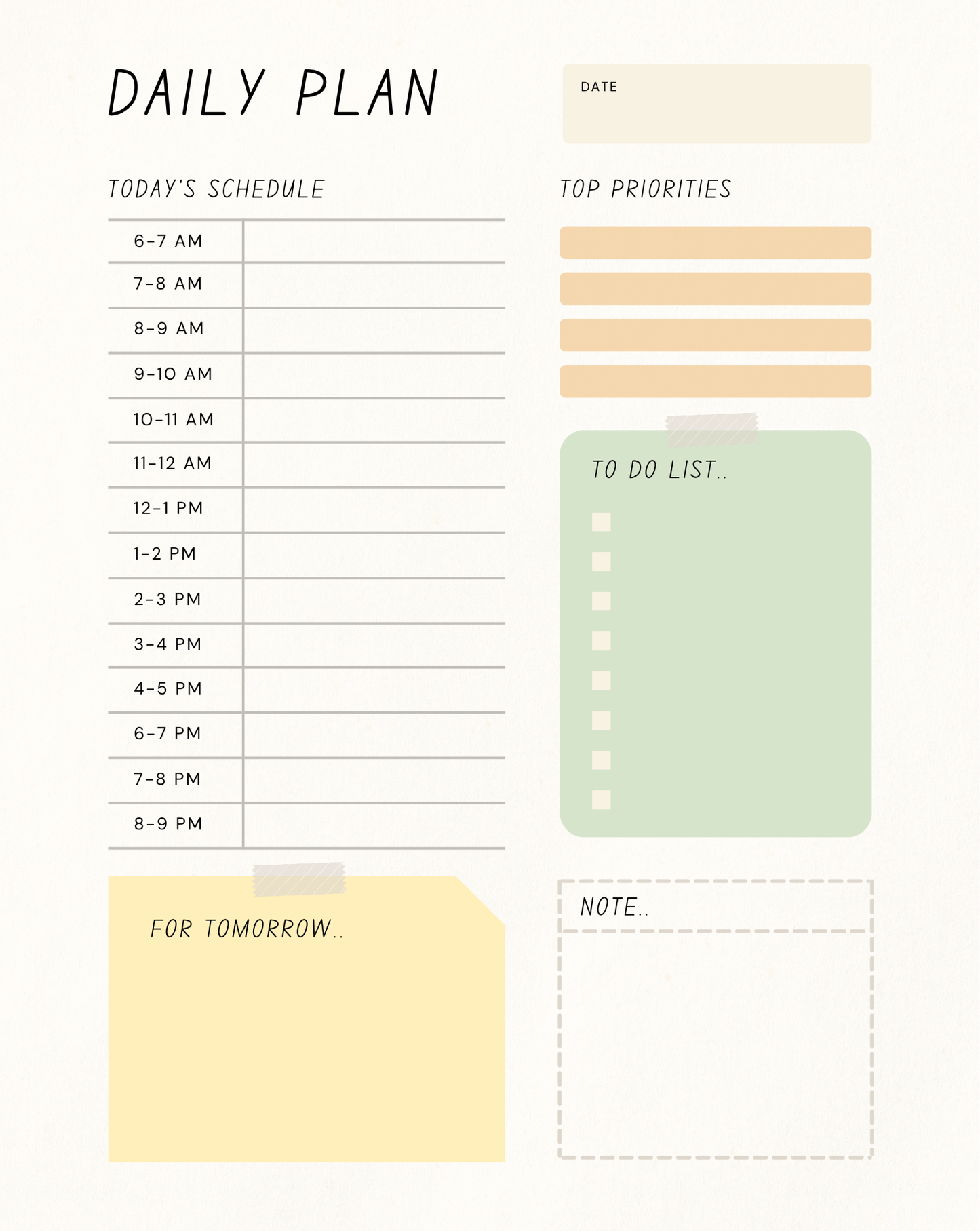 Magnetic Daily Planner