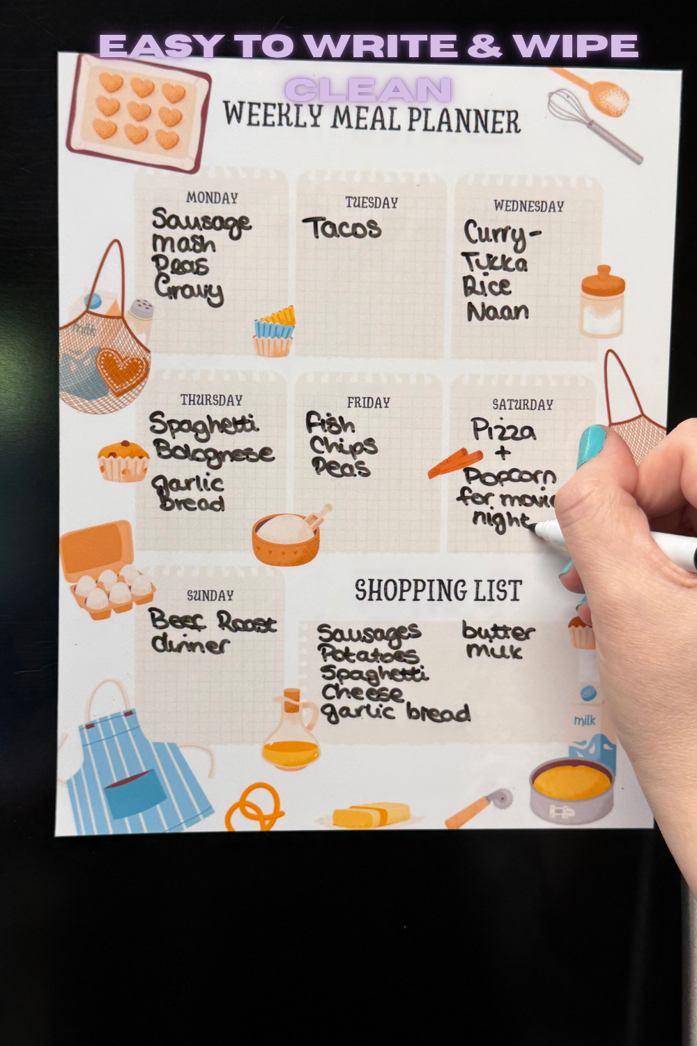 Magnetic Meal Planner