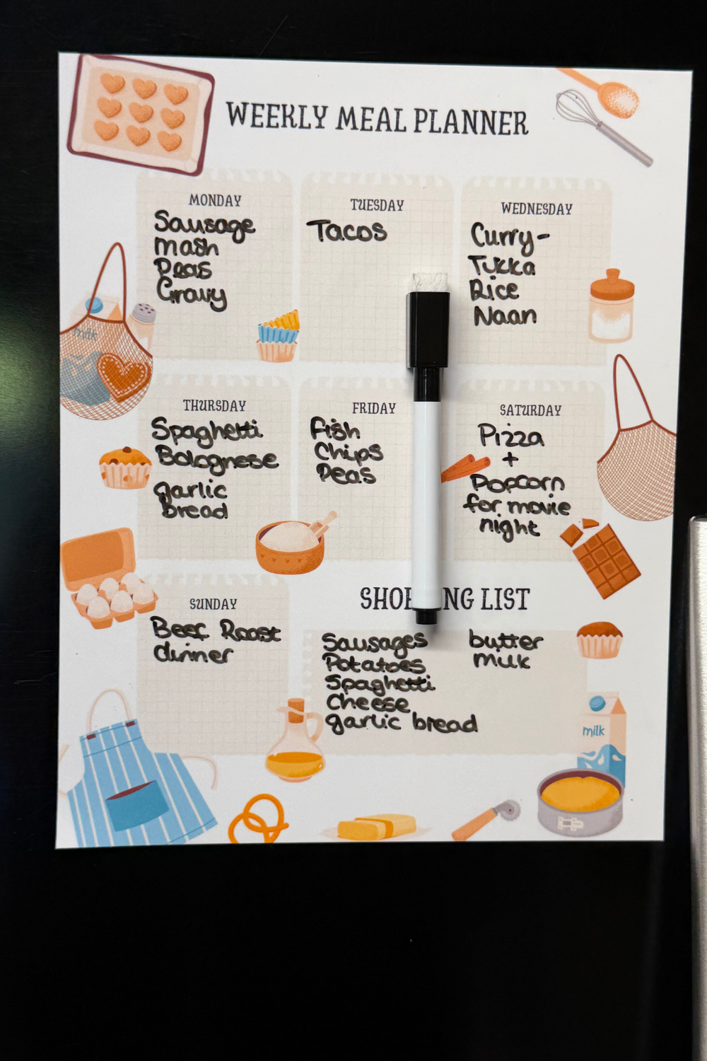 Magnetic Meal Planner