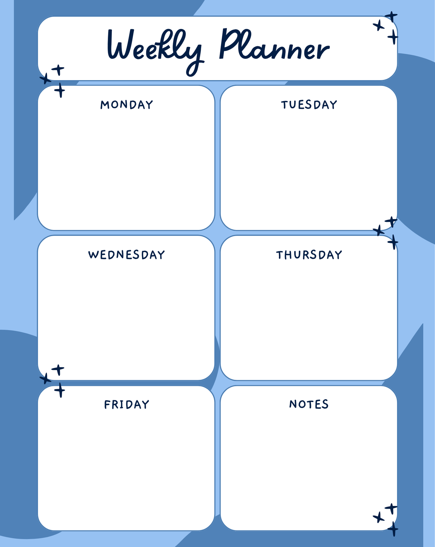 Magnetic Weekly Planner