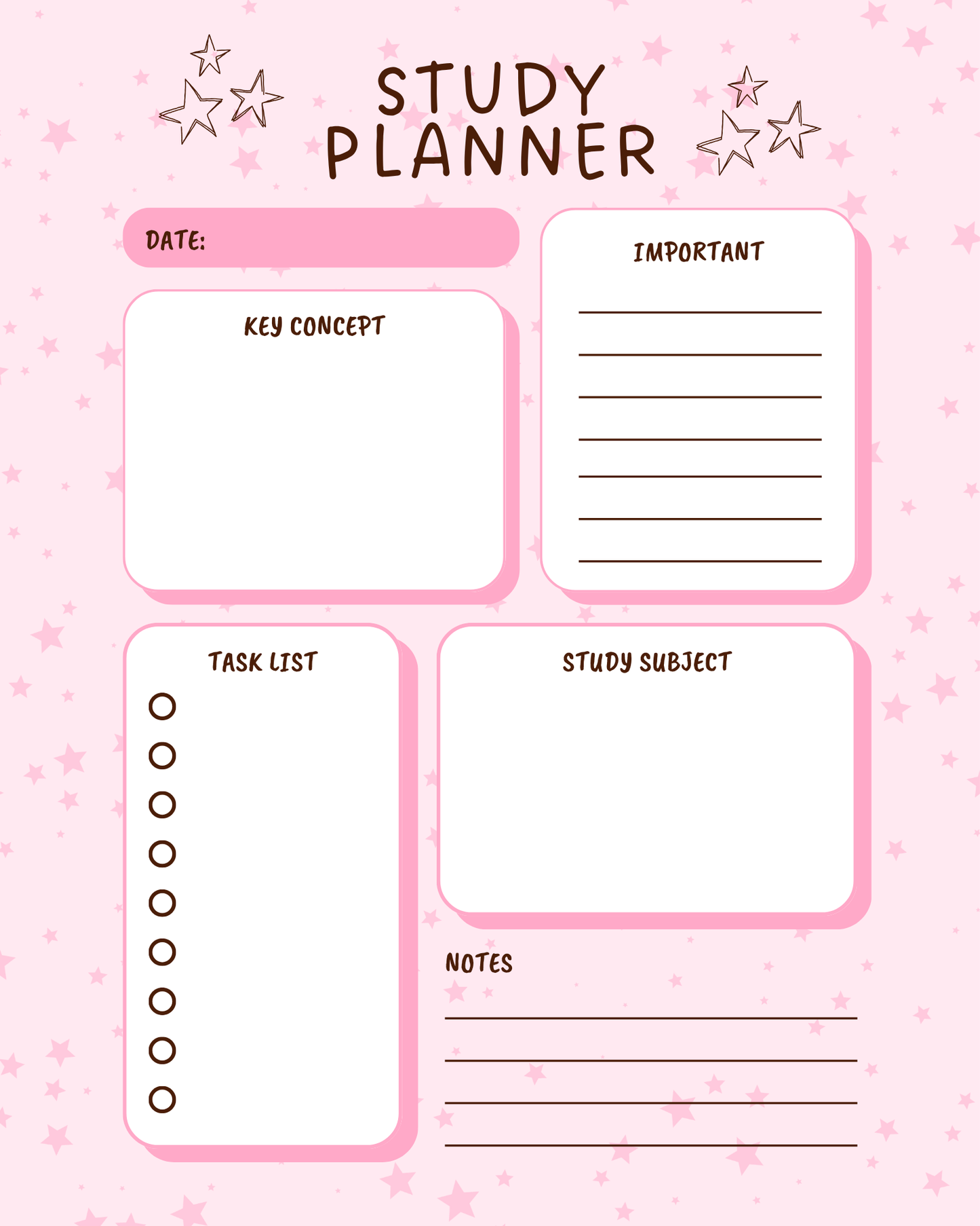 Magnetic Study Planner