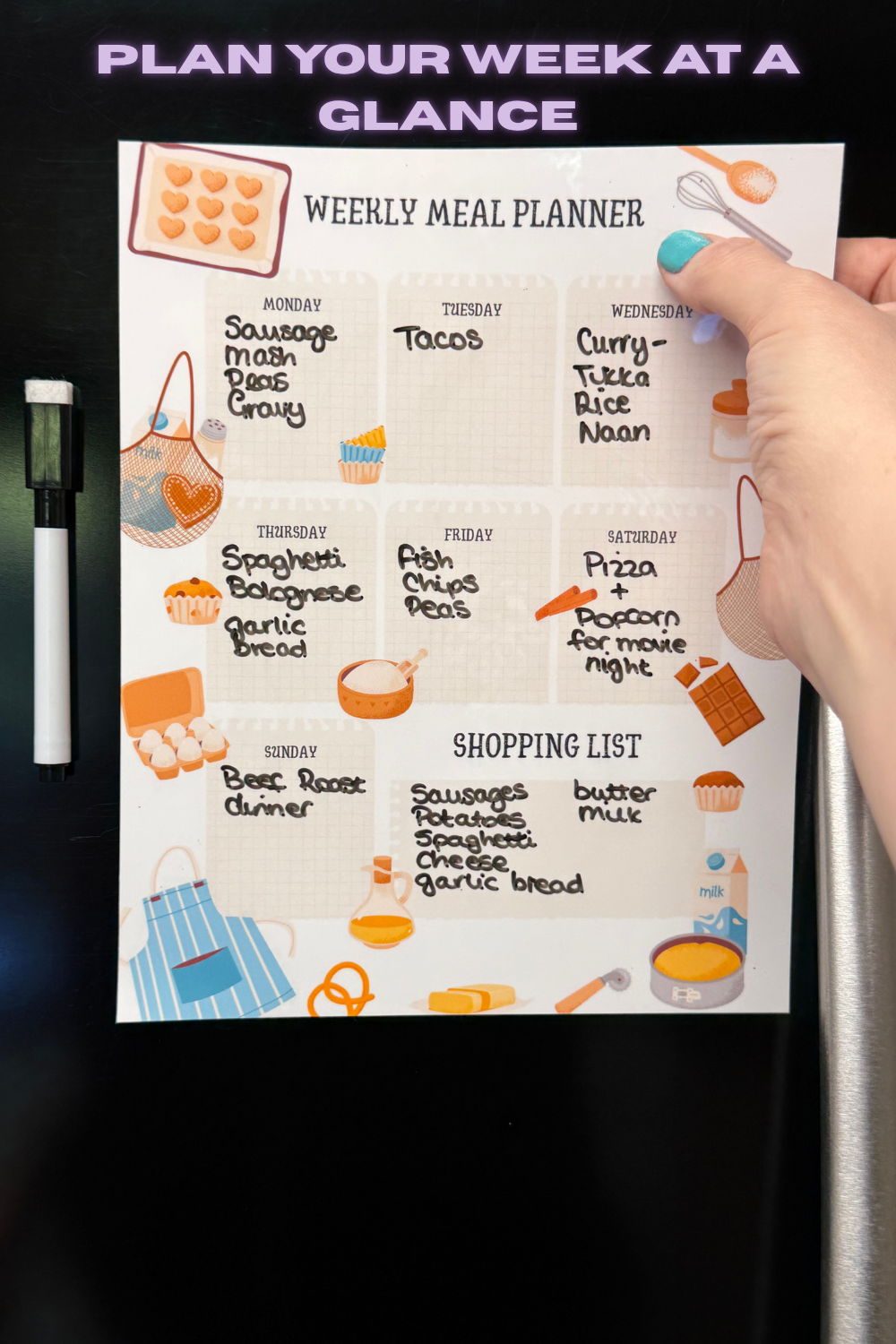 Magnetic Meal Planner