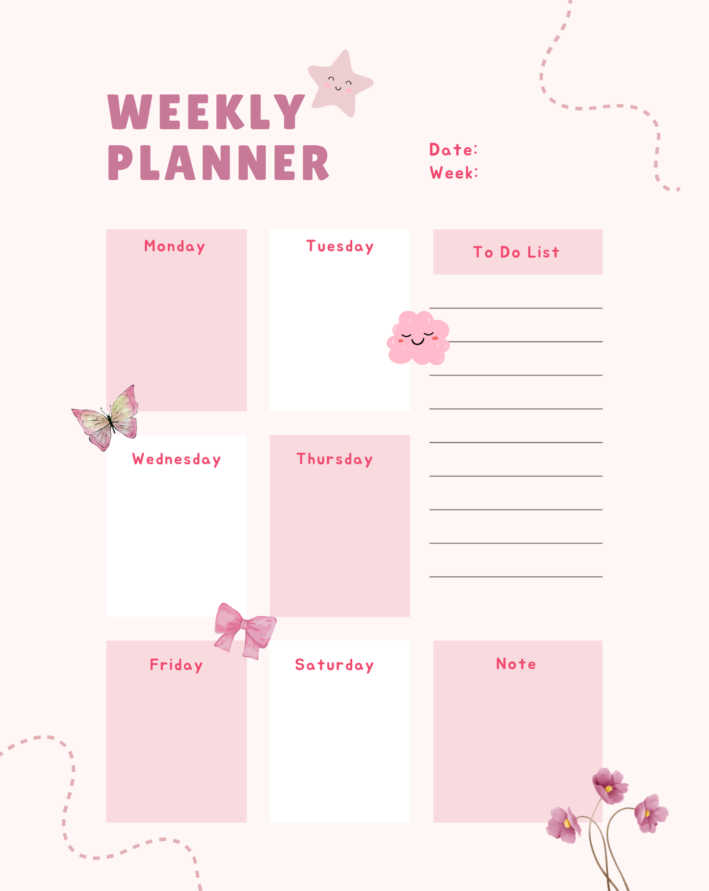 Magnetic Weekly Planner