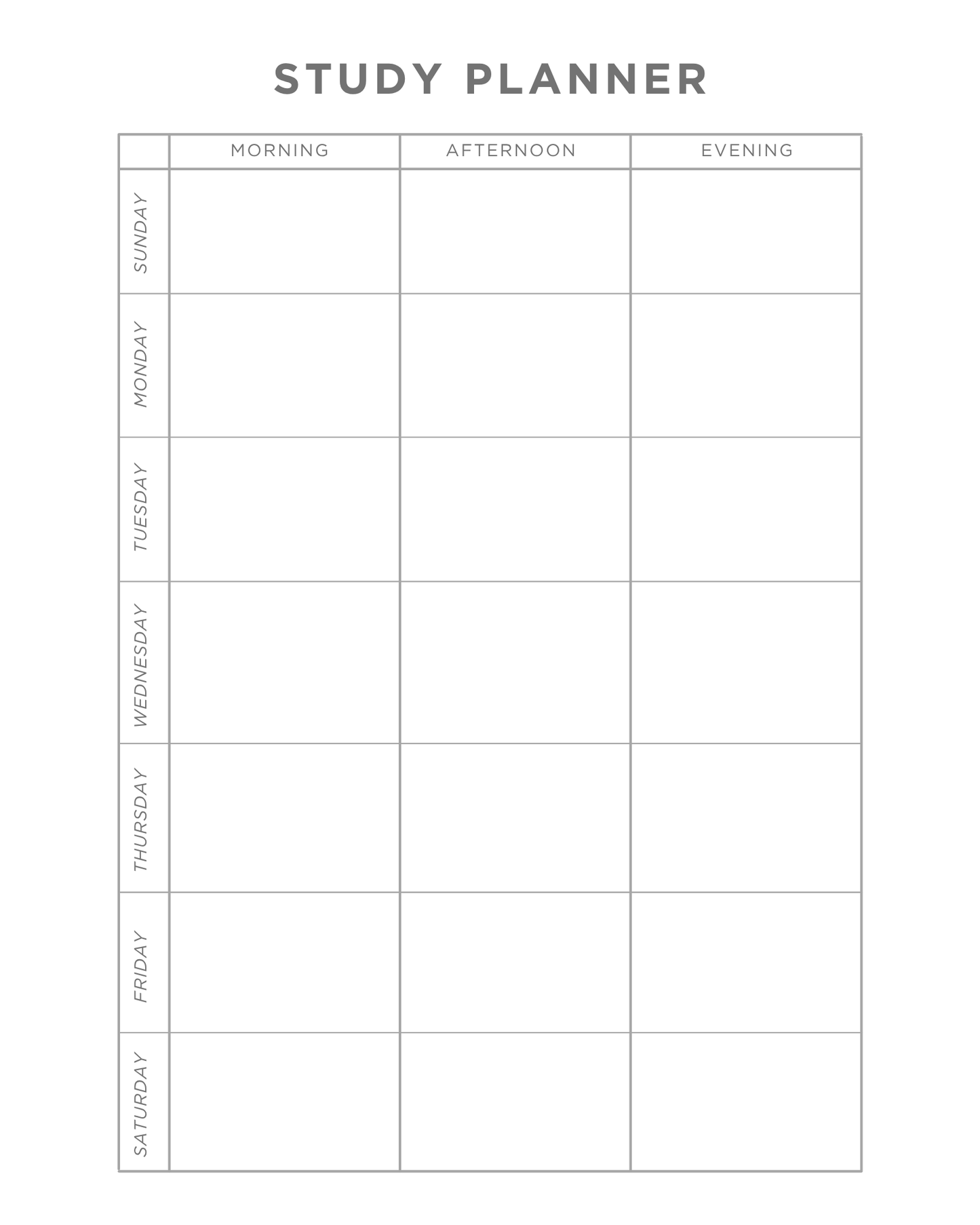 Magnetic Study Planner