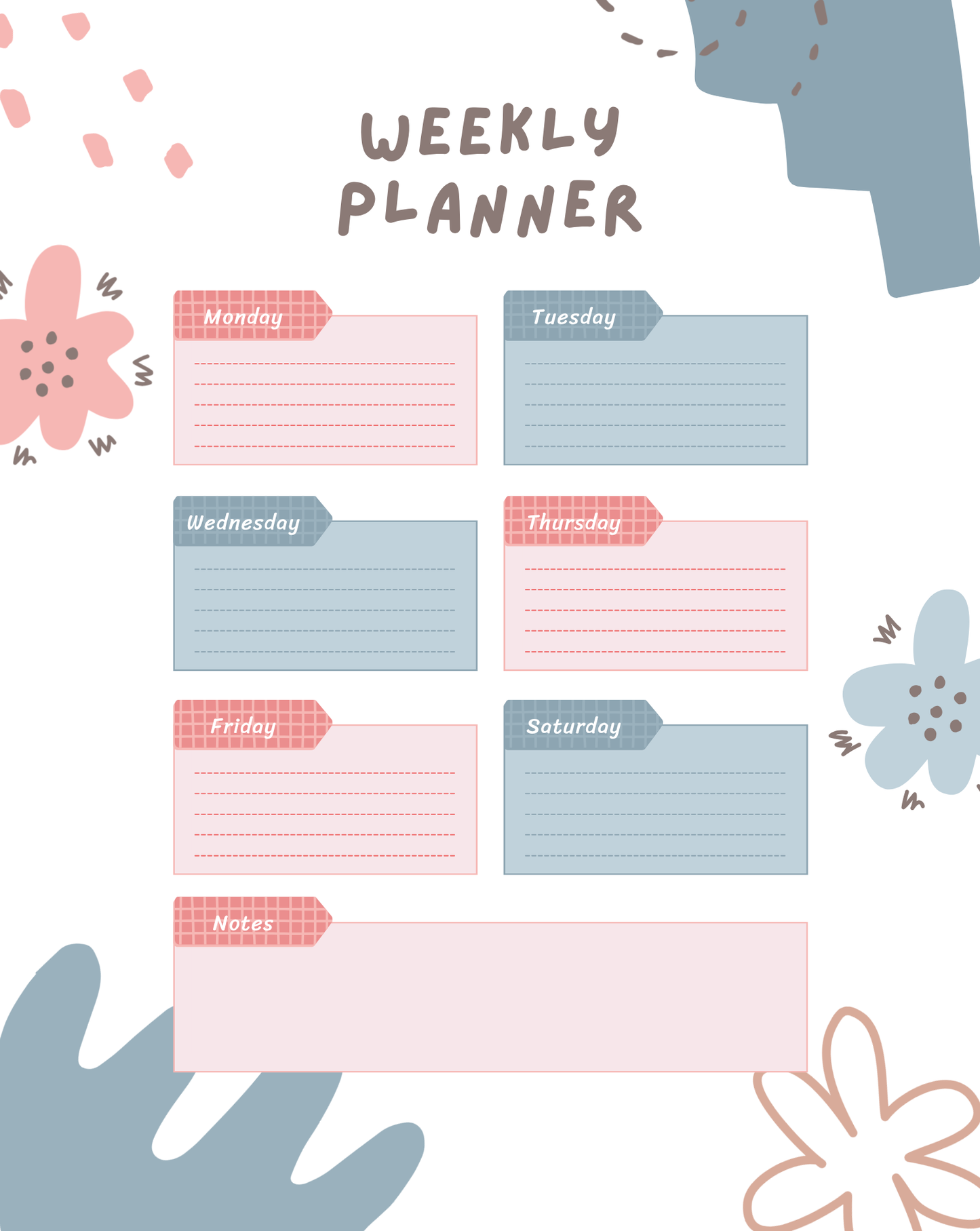 Magnetic Weekly Planner