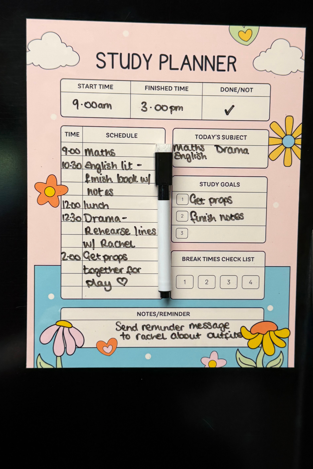 Magnetic Study Planner