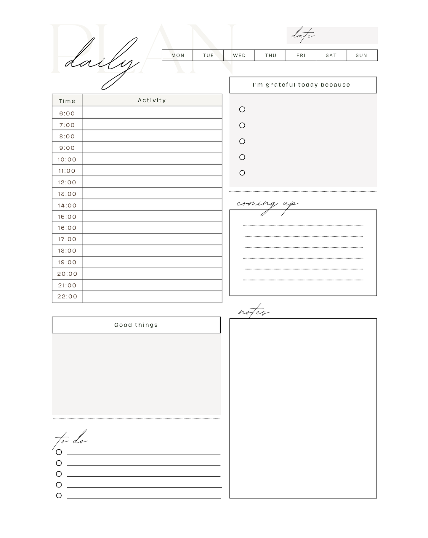 Magnetic Daily Planner