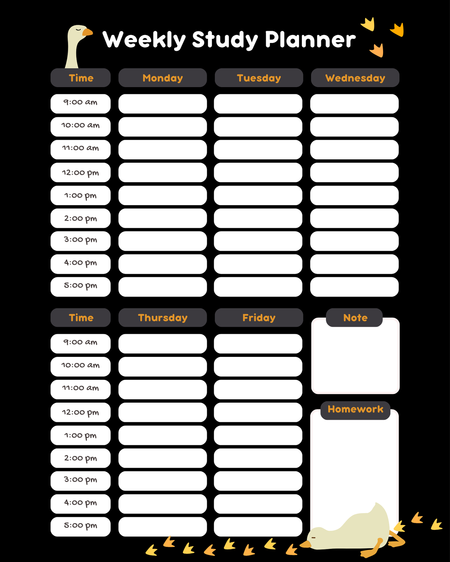 Magnetic Study Planner