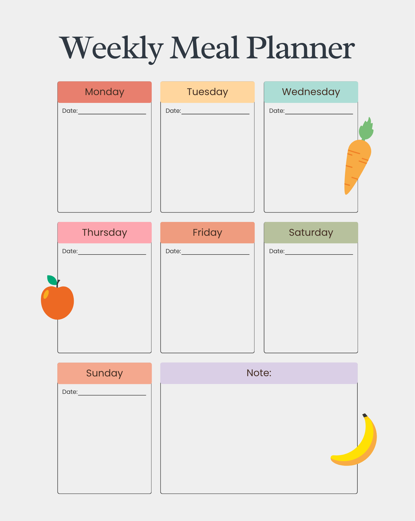 Magnetic Meal Planner