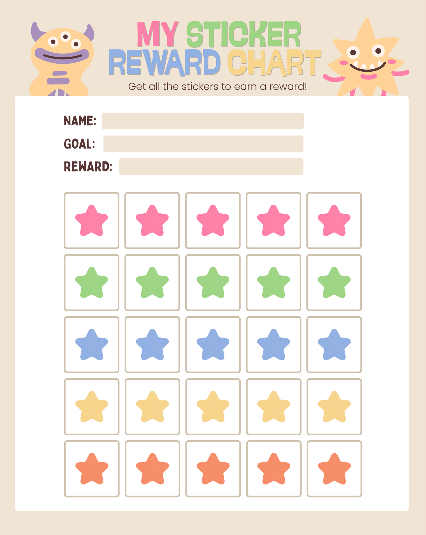 Magnetic Sticker Charts