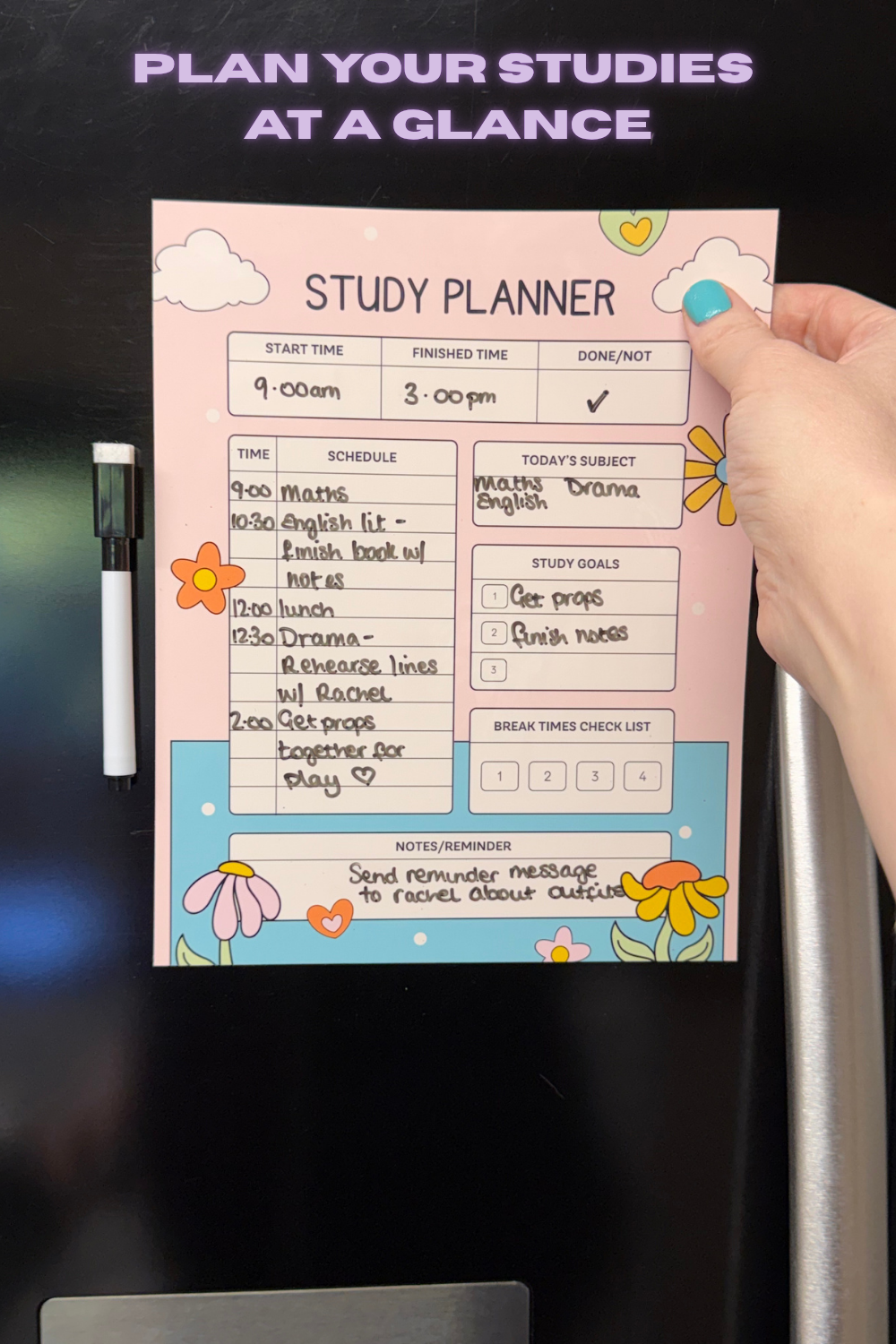 Magnetic Study Planner