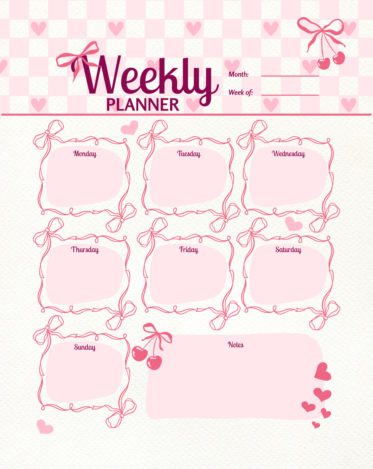 Magnetic Weekly Planner
