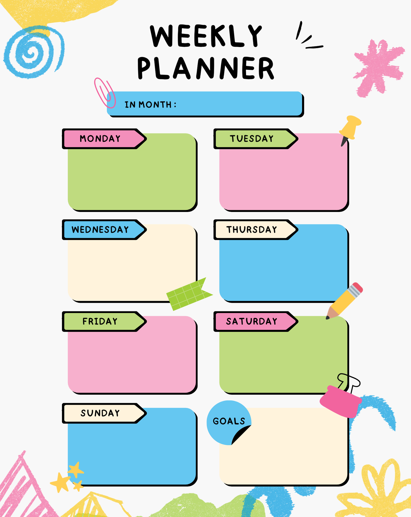 Magnetic Weekly Planner
