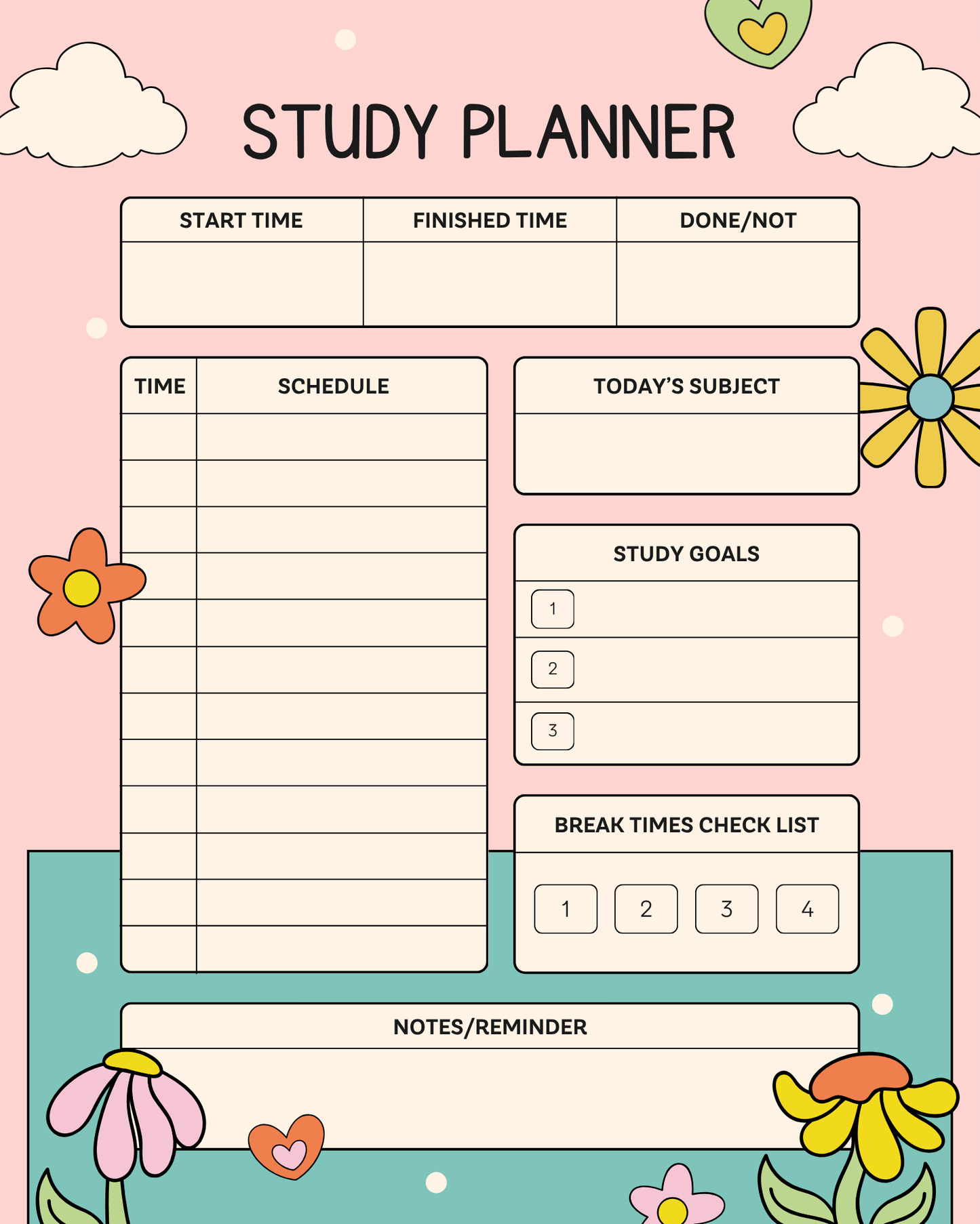 Magnetic Study Planner