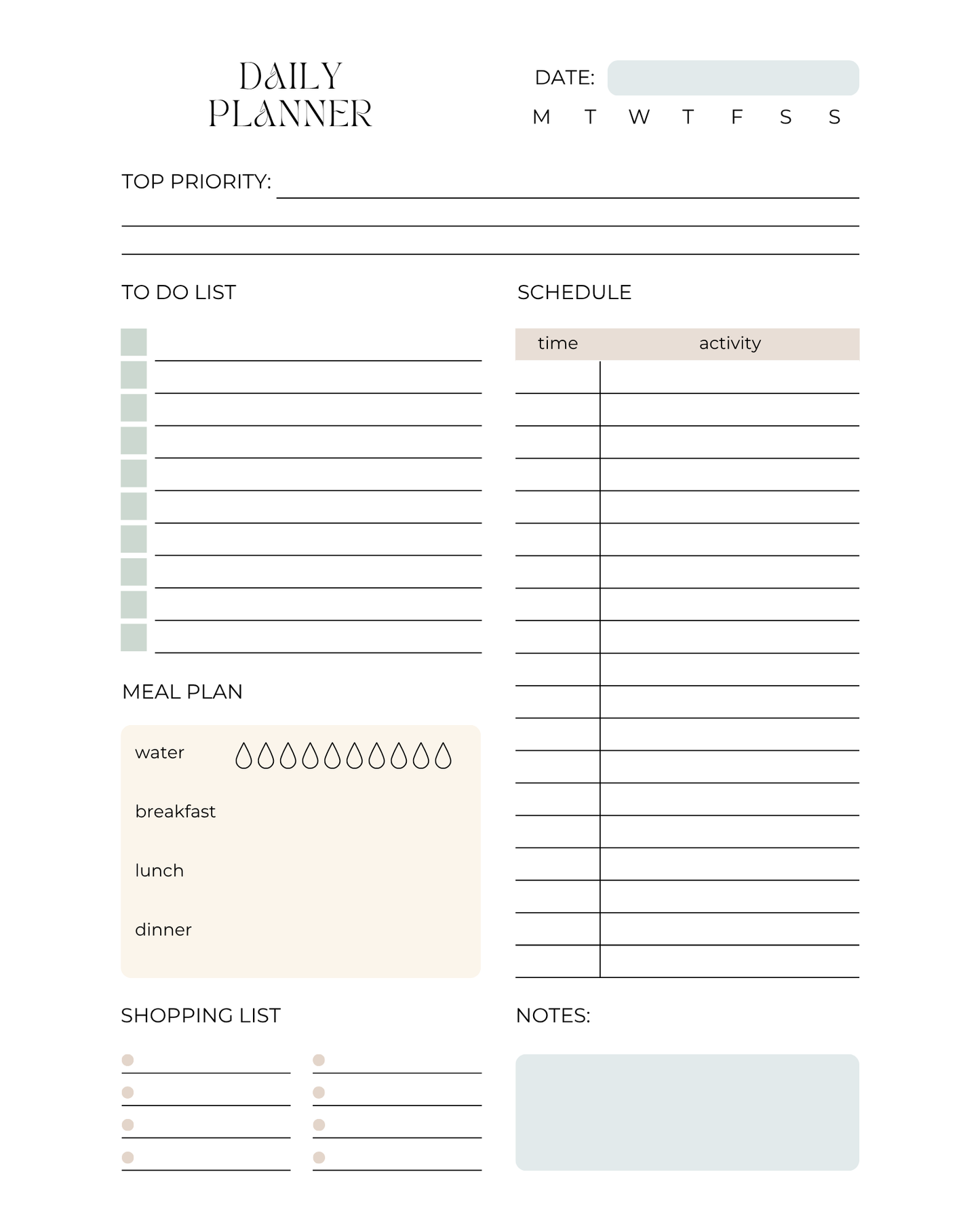 Magnetic Daily Planner